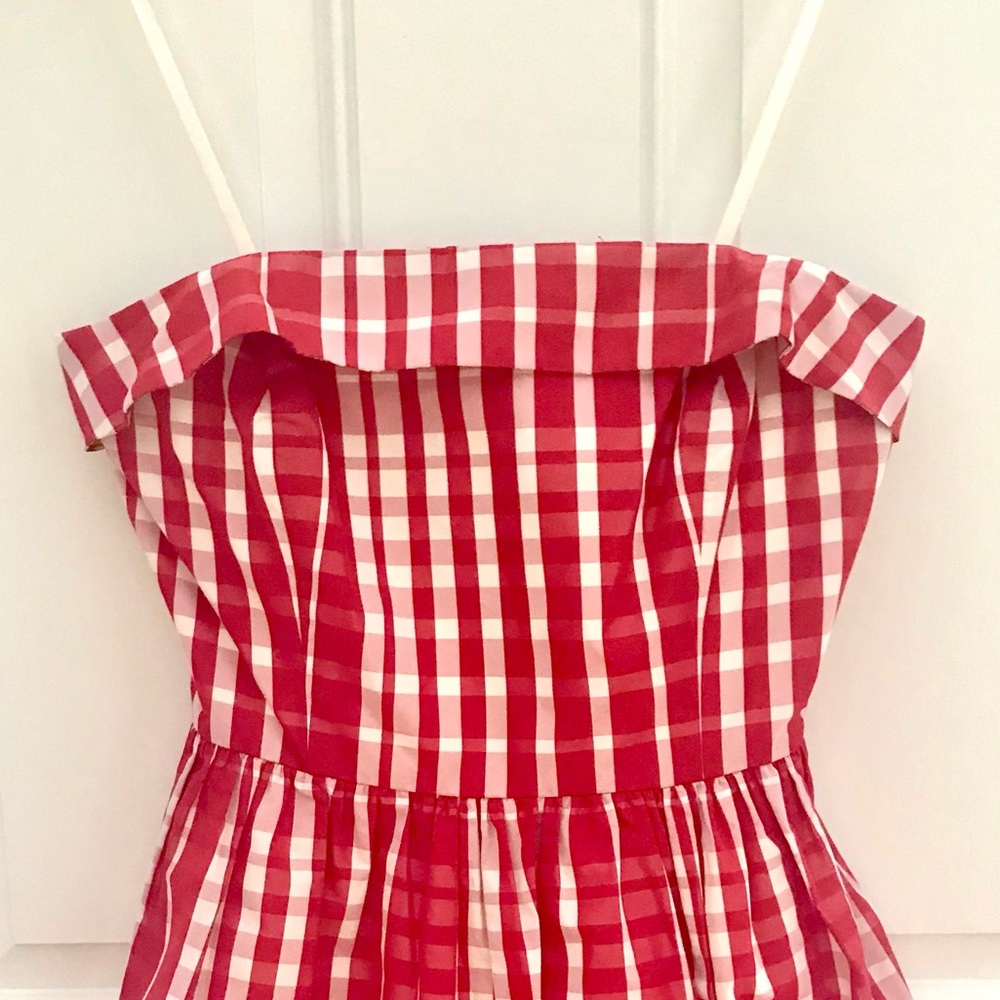 New VINEYARD VINES Multi Scale Gingham Strapless DRESS NWT - Picture 4 of 15